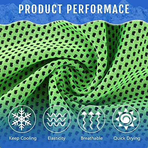 Hosuly 30 Pack Cooling Towels 40"x12" - color: Bright Green
