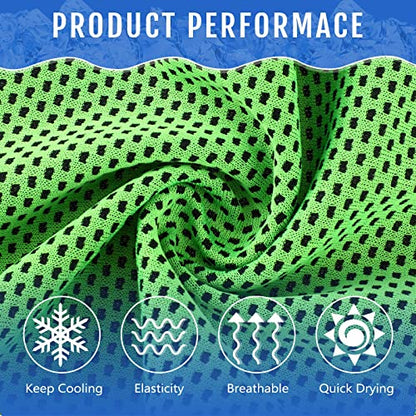 Hosuly 30 Pack Cooling Towels 40"x12" - color: Bright Green
