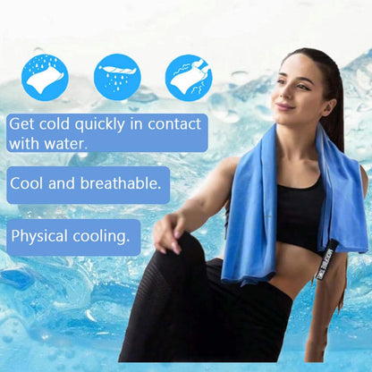 Blue Cooling Towel Quick Dry Microfiber Sports Towel 35"x12" - color: Blue, size: 35"X12"