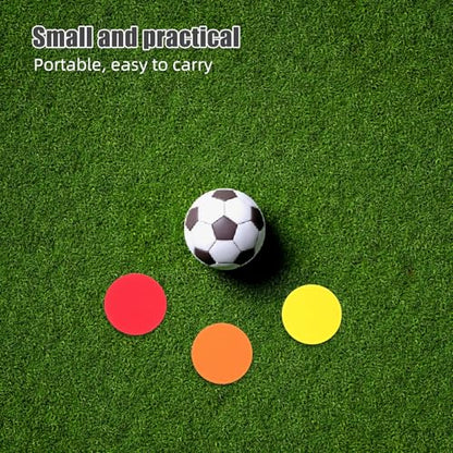12pcs Football Training Markers Flat Spot Markers 10cm Non-Slip Multi-Color Discs for Agility Drills Soccer Practice Field Court Marking Equipment