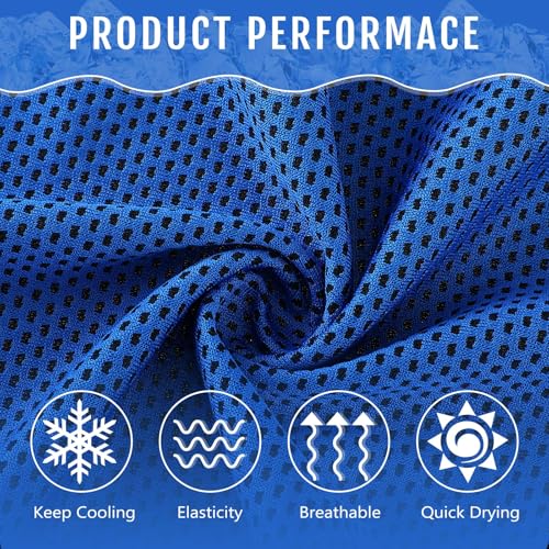 Hosuly 30 Pack Cooling Towels 40"x12" - color: Dark Blue, Red