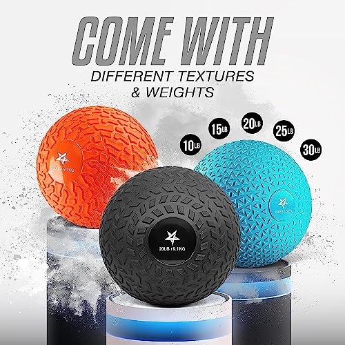 Yes4All Slam Balls, 10-40lb Weighted Ball Weight, Durable PVC Sand Filled Workout Dynamic Slam Ball for Strength Training, Triangle, Black, 15lbs - color: C. Triangle Black, style: C. 15lbs