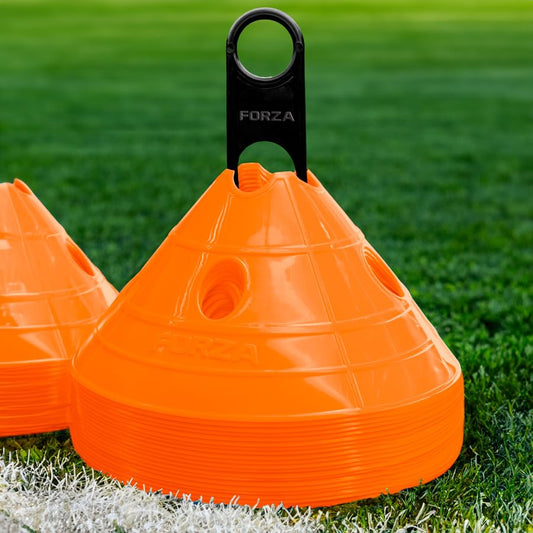 FORZA Soccer SuperCone Training Marker Domes [20 Pack] | Jumbo 5.5in Cones for Speed & Agility Training | Heavy-Duty Weatherproof PVC Options