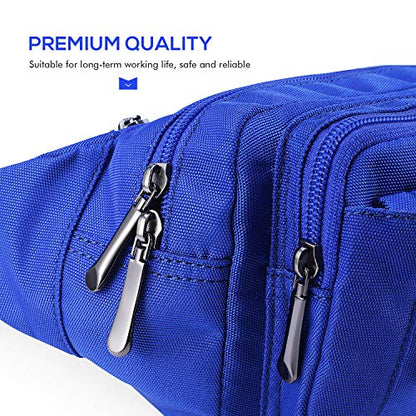 CXWMZY Fanny Packs For Women & Men Waist Pack Hip Bum Bag with Multi-Pockets Large Capacity Waterproof Casual Bum Bag for Disney Traveling Casual Cycling Running Hiking - color: Blue