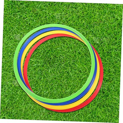 VANZACK 4pcs Football Training Equipment Plastic Sensory Training Rings for Agility and Speed Drills