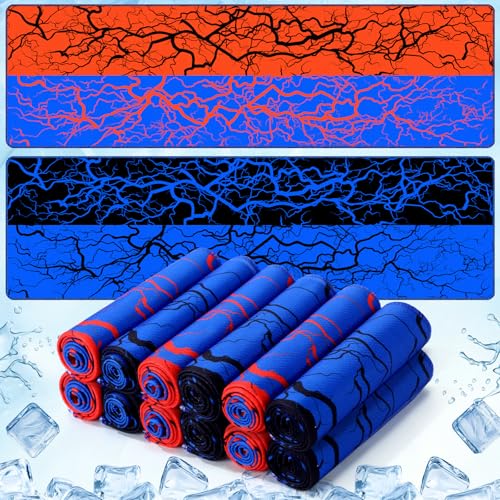 12 Pack sport Cooling Towels, 40"x12" Ice Breathable Soft Chilly Sweat Rag Microfiber Workout Rags Cooling Towels for Neck and Face for Gym Yoga Golf Sport Running Fitness Party Favors Team Gift