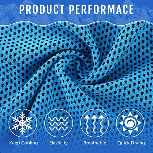 Hosuly 30 Pack Cooling Towels 40"x12" - color: Light Blue