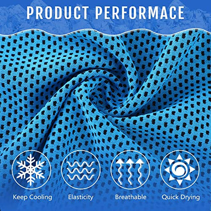 Hosuly 30 Pack Cooling Towels 40"x12" - color: Light Blue