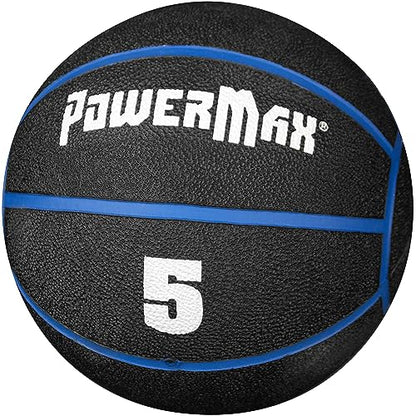 Gill Athletics PowerMax Weighted Rubber Medicine Ball - Weighted Exercise Ball, Medicine Balls for Exercise, Wall Ball or Slam Ball for Strength Training, Indoor/Outdoor Workout Ball - style: 5K