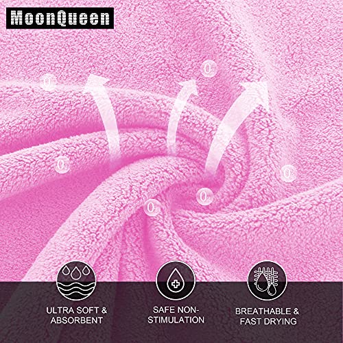 MOONQUEEN Ultra Soft Premium Washcloths Set - 12 x 12 inches - 24 Pack - Quick Drying - Highly Absorbent Coral Velvet Bathroom Wash Clothes - Use as Bath, Spa, Facial, Fingertip Towel (Frozen Berry)