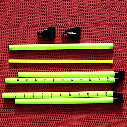 Adjustable Scale Agility Hurdles Football Track and Field Training Jumping Bar Set Outdoor Detachable Dogs Speed Ladders Obstacles,Green,60cm