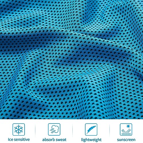 Honoson Cooling Towel Bulk - Neck & Face Cool Chilly Towels Microfiber Breathable Sport Sweat Rag for Gym, Yoga, Travel, Camping, Running, Outdoor