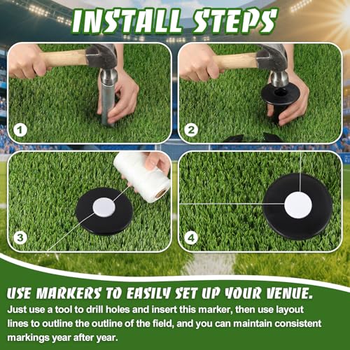 1 Set Soccer Field Marking Kit Athletic Field Layout Systems Kits for Football, Baseball, Soccer & Other Sports Supplies, Perfect for Striping Straight Lines