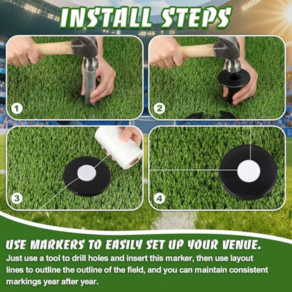 1 Set Soccer Field Marking Kit Athletic Field Layout Systems Kits for Football, Baseball, Soccer & Other Sports Supplies, Perfect for Striping Straight Lines
