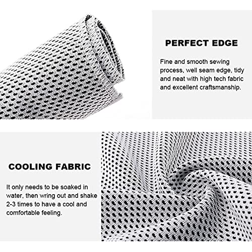 10 Pack Cooling Towels Bulk Microfiber Ice Towel Quick Dry Breathable Chilly Sweat Towel Stay Cool Towel for Neck Face Yoga Gym Workout Running Pilates Beach with Carabin Bag, 40x12'', Gray - color: Light Gray