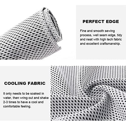 10 Pack Cooling Towels Bulk Microfiber Ice Towel Quick Dry Breathable Chilly Sweat Towel Stay Cool Towel for Neck Face Yoga Gym Workout Running Pilates Beach with Carabin Bag, 40x12'', Gray - color: Light Gray