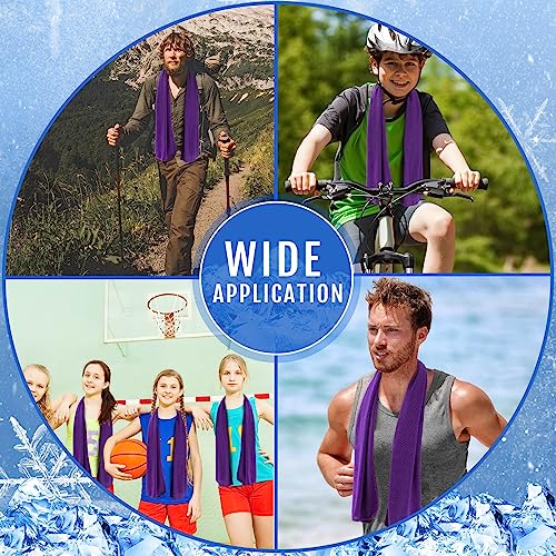 Hosuly 30 Pack Cooling Towels 40"x12" - color: Purple