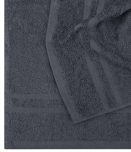Utopia Towels Cotton Bleach Proof Salon Towel 16 by 27 inches, Bleach Safe 100% Cotton Hand Towel for Gym, 12 Pack, Dark Grey - color: Dark Grey, size: 12 Pack