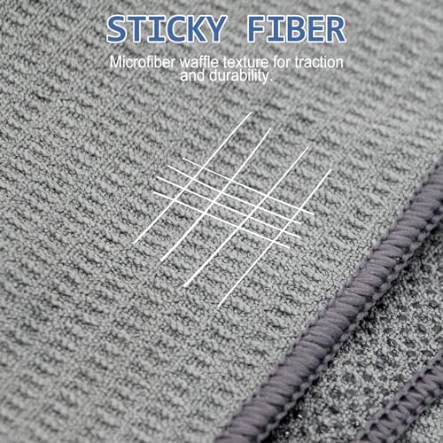 Eunzel Hot Yoga Towel, Non-Slip Yoga Mat Towel with Silicone Grip Dots Absorbent Microfiber for Exercise, Fitness, Pilates, Grey