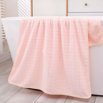 Microfiber Bath Towel 35x70in - Ultra Soft Quick Dry, Lightweight for Gym, Spa, Travel | Hotel Grade & Multi-Use| Single Pack - color: Pink, size: 35*70 Inches