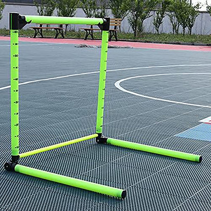 Adjustable Scale Agility Hurdles Football Track and Field Training Jumping Bar Set Outdoor Detachable Dogs Speed Ladders Obstacles,Green,60cm