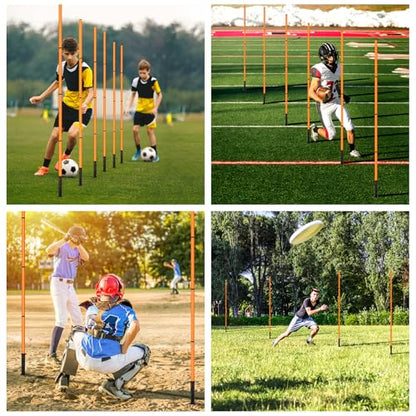Soccer Training Equipment,Agility Speed Training Set, 20ft Agility Ladder - color: Orange