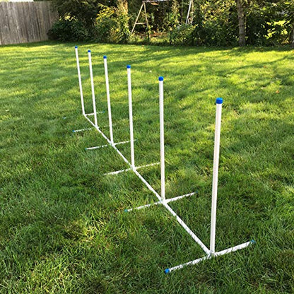 Trademark Innovations Dog Training Agility Weave Poles Equipment Set