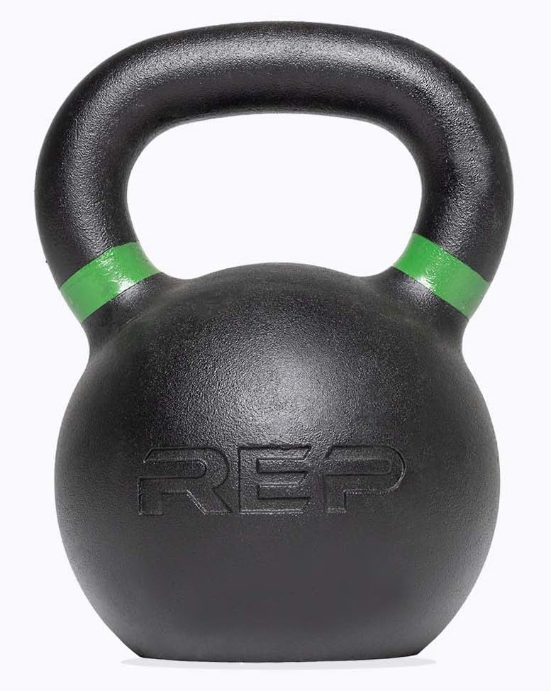 REP Fitness Kettlebell Set and Singles, 4kg to 24kg, 9lb to 53lb Weight Range, Cast Iron, Strength Exercise Training, Home Gym, Power Workout Equipment, Free Weights, Dumbbell Alternative - style: 24 kg