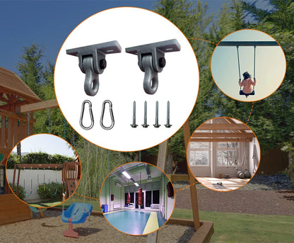 ABUSA Heavy Duty Green Swing Hangers Screws Bolts Included Over 5000 lb Capacity Playground Porch Yoga Seat Trapeze Wooden Sets Indoor Outdoor 2 Pack