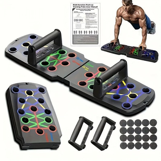 Multi-Function Push Up Board, Portable Home Fitness Equipment, for Father Papá Easter, Color-Coded Push Up Stand for Full Body Chest, Shoulder, Back & Arm Muscle Training