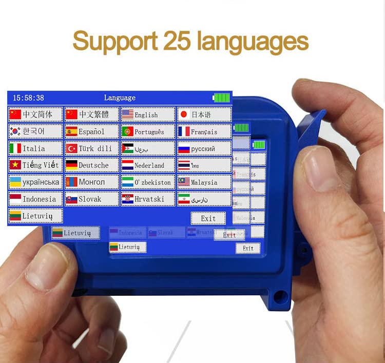 Phezer Upgraded Mini Inkjet Printer for Flat and Curved Surface PC11 Plus, 25 Languages & Quick-Drying Ink Cartridge, Portable Pocket Marking Device for Date Time Barcode Logo Qrcode Batch Number - color: PC11 Plus Mini Printer