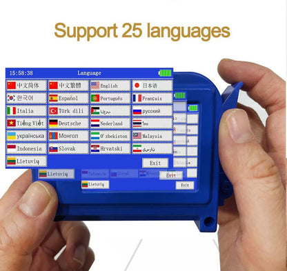 Phezer Upgraded Mini Inkjet Printer for Flat and Curved Surface PC11 Plus, 25 Languages & Quick-Drying Ink Cartridge, Portable Pocket Marking Device for Date Time Barcode Logo Qrcode Batch Number - color: PC11 Plus Mini Printer