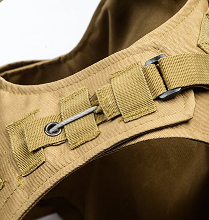 Trainning Tactical Airsoft Paintball Combat Swat Assault Army Shooting Hunting Outdoor Molle Police Vest - color: Tan-a