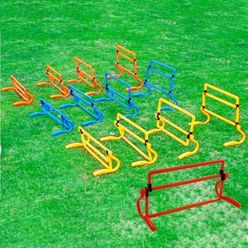 KESYOO Detachable Soccer Training Hurdles Red Agility Equipment Mini Exercise Obstacles Indoor Outdoor Speed Training Accessories - color: red