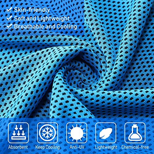 BBTO 100 Pack Cooling Towel - Microfiber Cold Sports Sweat Rags Neck & Face Breathable Ice Chilly Towel for Gym Yoga Golf Workout Beach Accessories