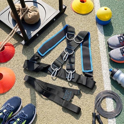 Yosoo Health Gear Pulling Harness Harness, Sled Pulling Harness Adjustable Pulling Sled Harness, Sled Shoulder Harness, Sled Pulling Belt With Shoulder Straps For Fitness Training Workout