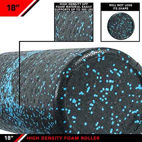 JFIT High Density Foam Roller – EPP Deep Tissue Massage Roller for Muscle Recovery, Myofascial Release & Stretching