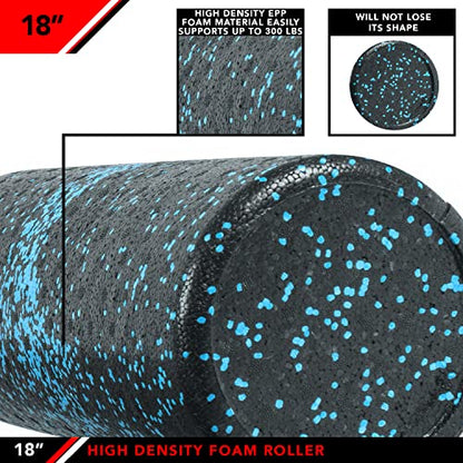 JFIT High Density Foam Roller – EPP Deep Tissue Massage Roller for Muscle Recovery, Myofascial Release & Stretching