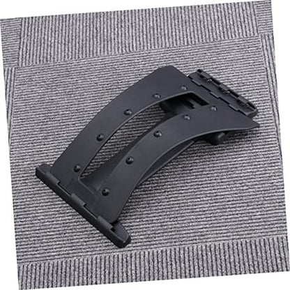 2Pcs Spine Stretcher Lumbar Traction Device for Durable Back Support Mat Stretching for Increased Flexibility Black