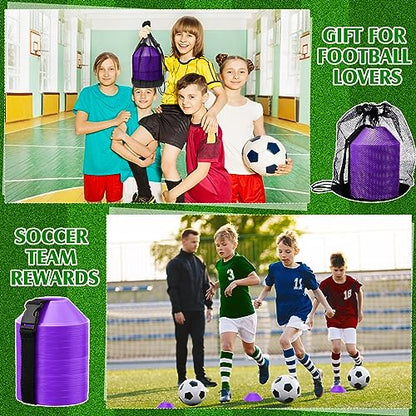 Hanaive Mini Soccer Cones for Agility Drills, 5 Inch - color: Purple