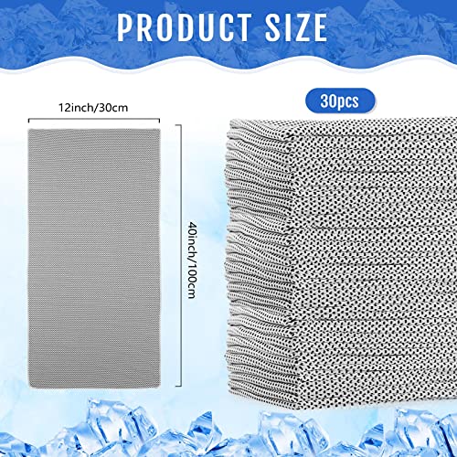 Hosuly 30 Pack Cooling Towels 40"x12" - color: Light Gray