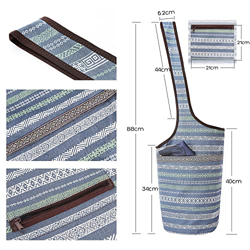 Yoga Mat Bag With Large Size Pocket and Zipper Pocket, Strap Bag, Fit Most Size Mats, Bags and Carriers for Women