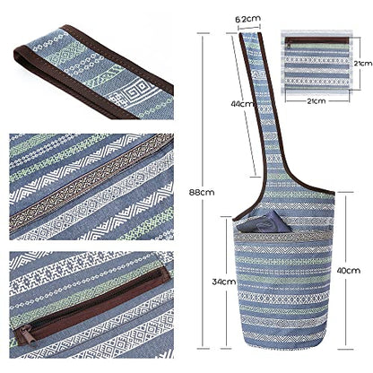 Yoga Mat Bag With Large Size Pocket and Zipper Pocket, Strap Bag, Fit Most Size Mats, Bags and Carriers for Women