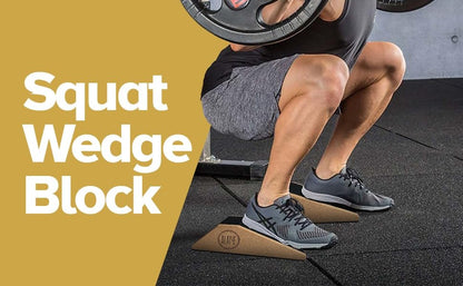 Squat Wedge Blocks (Set of 2) – Non-Slip Slant Boards for Lower Body Workouts Ankle and Calf Stretching - Yoga Blocks, Designed to Elevate Heels and Squat Support - Includes Carry Bag