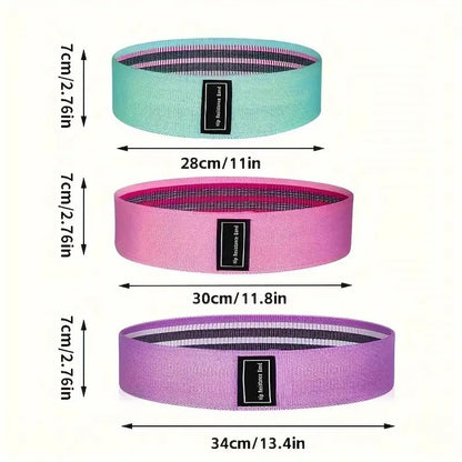 Fabric Resistance Bands for Women & Men, Glute & Leg Exercise Bands for Strength Training & Yoga - color: Pink