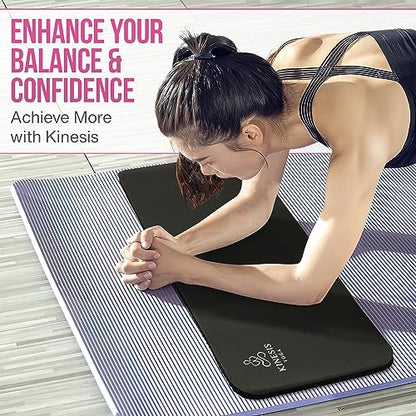 Kinesis Yoga Knee Pad Cushion - 0.6 inch (15mm) Thick Exercise Knee Pad for Pain Free Yoga - Perfect Companion for Home Workout - Easy on the Knees, Elbows, Wrists and Back (Does Not Include Yoga Mat)