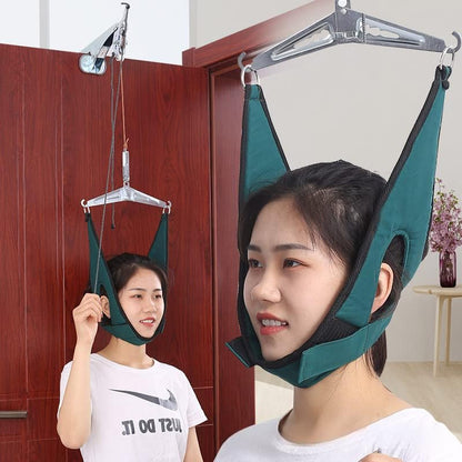 Cervical Neck Traction Device Over Door, Adjustable Portable Neck Stretcher for Home Use, Cervical Traction Kit for Muscle Relaxation & Tension Release