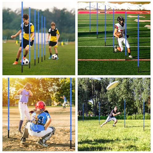 Soccer Training Equipment,Agility Speed Training Set, 20ft Agility Ladder - color: Blue