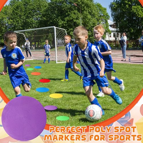 6 Pcs Poly Spots Markers Sports Training for Gym Floor Soccer Basketball Speed Agility Training Field Marking Equipment