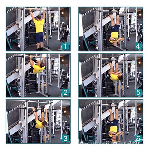 Anti Gravity Inversion Hang Up Boots - Heavy Duty Ankle Holders for Pull Up Bar, Black Padded Foam Fitness Equipment with Locking Buckles, Bearing Capacity 150KG, Includes 2m Safety Rope